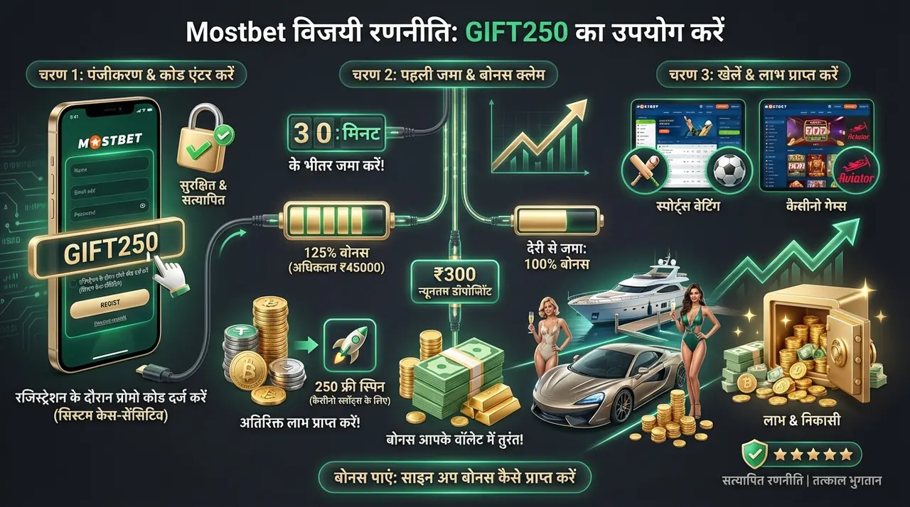 Mostbet साइन अप पर बोनस